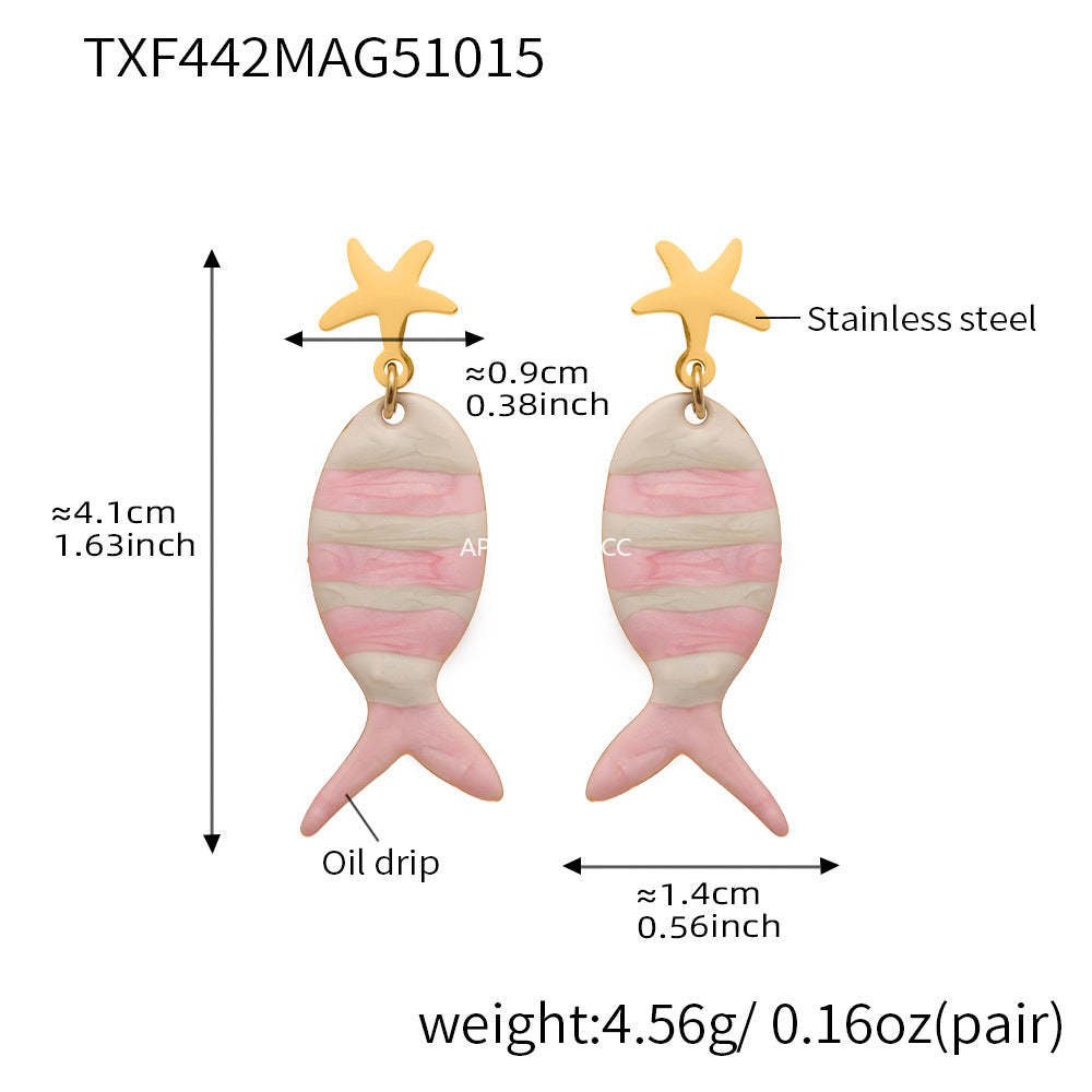 D관 - 스테인리스 스틸 문어 물고기 큐빅 펜던트 목걸이 팔찌 귀걸이 [TXP441] 25.10-4