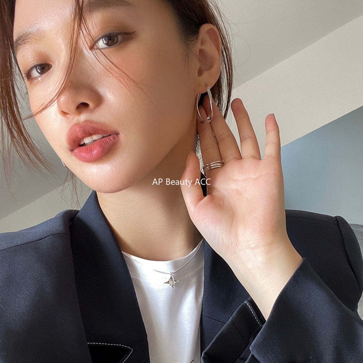 A관 - 심플 뫼비우스 디자인 귀찌 귀걸이 [EJ-55] 25.12-1