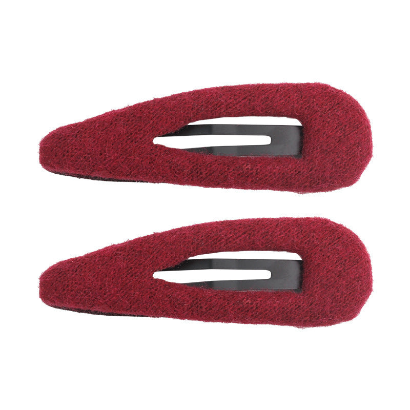 E관 - 모직 물방울 모양 사이드 헤어핀 [27647] 25.11-1