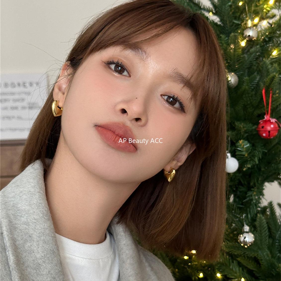 A관 - 프렌치 빈티지 하트 은침 링 새해 귀걸이 [EH-2603] 24.02-1