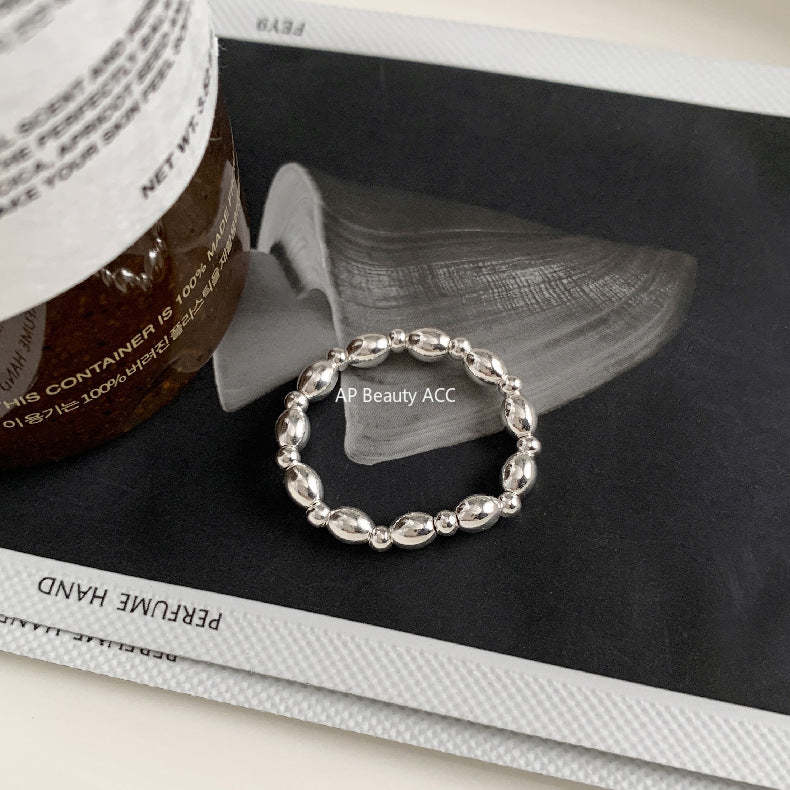 A관 - 클로버 십자가 하트 코끼리 미니 펜던트 925실버 비즈 반지 [RC] 25.11-4