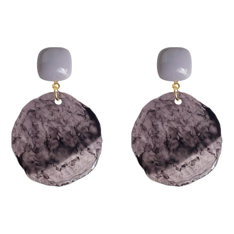 C관 - 퍼플 불규칙 그라데이션 아크릴 귀걸이 [5772] 25.04-1