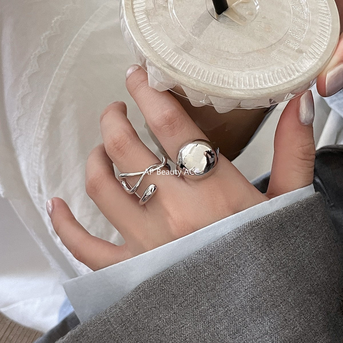 A관 - 매끈한 볼드 디자인 오픈형 반지 [JZ-0721] 25.11-1