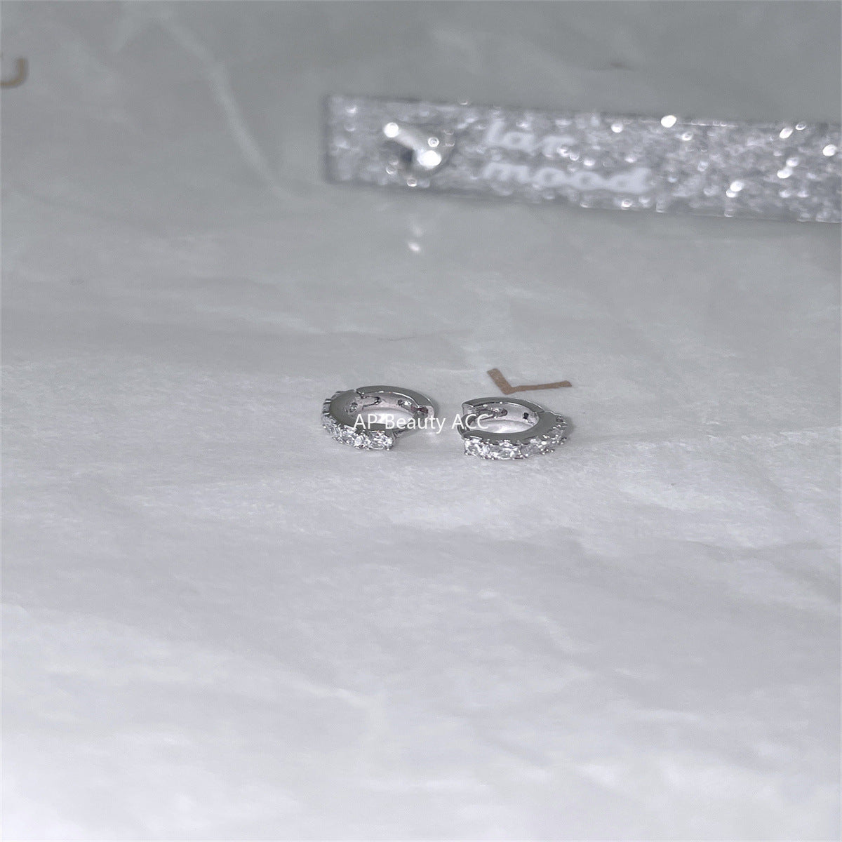 A관 - 925 실버 심플 미니 큐빅 링 귀걸이 [EH-4209] 25.10-3