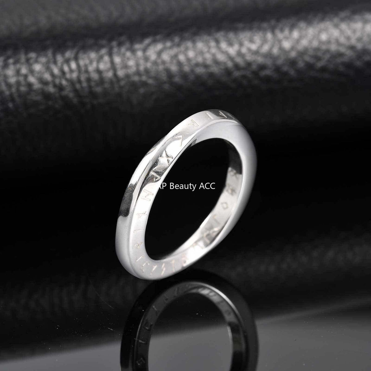 G관 - 스테인리스 스틸 바이킹 룬 문자 뫼비우스 반지 [RC-999] 25.12-2