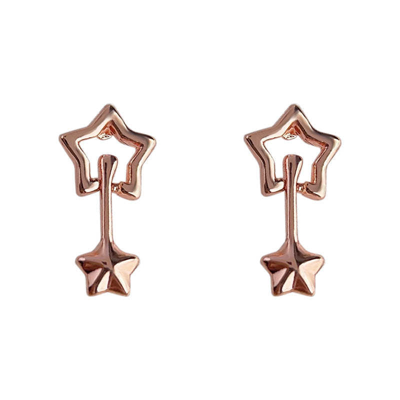 C관 - 미니 로즈 골드 유성 귀걸이 귀여운 귀걸이 [3866] 24.04-3