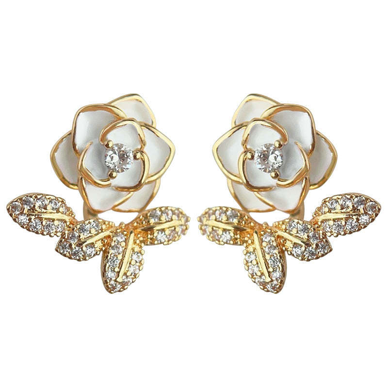 C관 - 산다화 모티프 14K 도금 감각적 귀걸이 [4291] 24.06-2