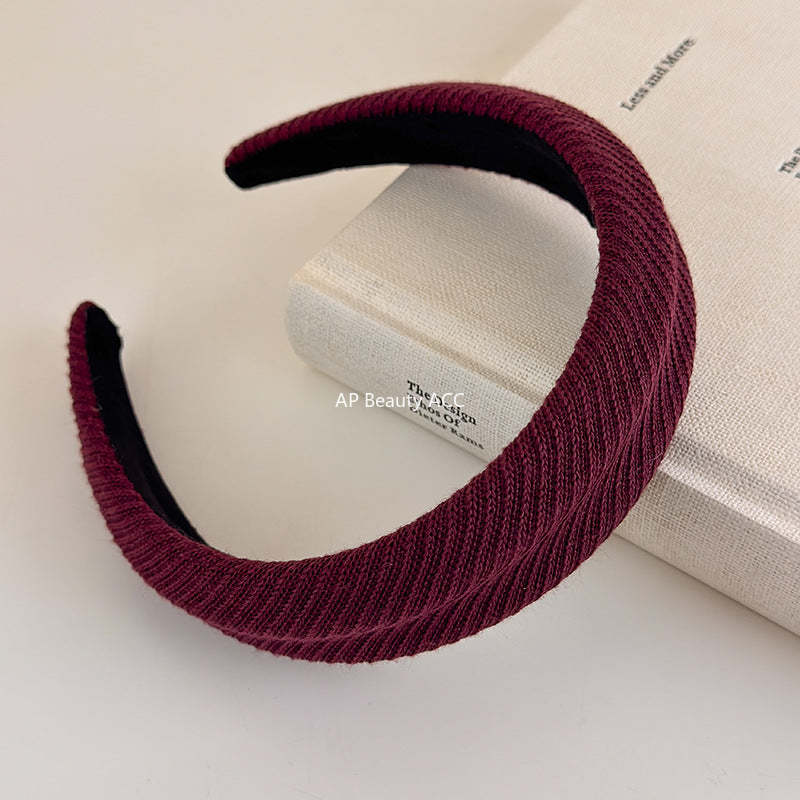 E관 - 컬러 니트 울 스펀지 머리띠 [27502] 25.09-4