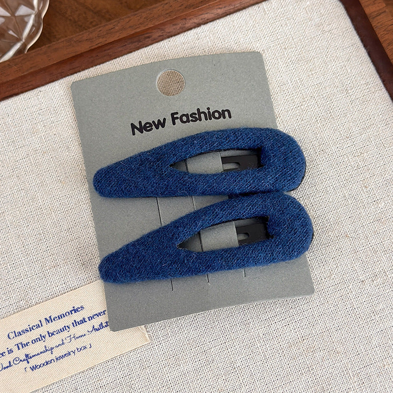 E관 - 모직 물방울 모양 사이드 헤어핀 [27647] 25.11-1