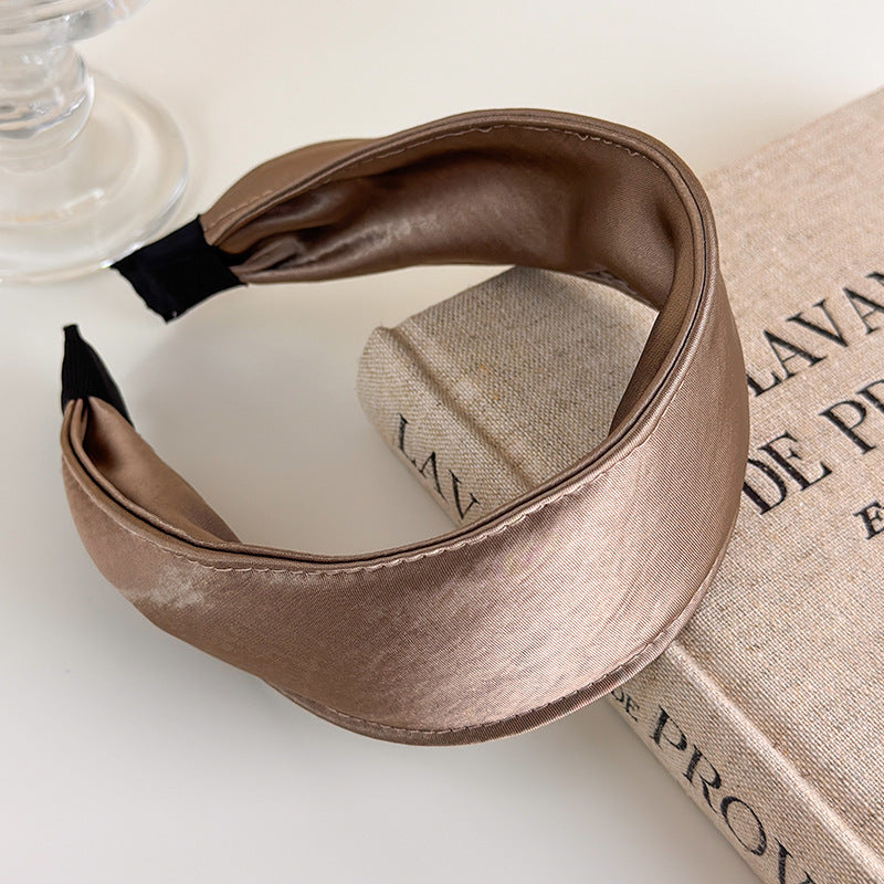 E관 - 새틴 패브릭 와이드 머리띠 [27515] 25.09-4