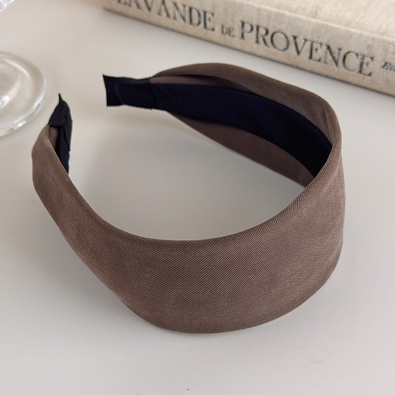 E관 - 톤다운 단색 와이드 볼륨 머리띠 [27593] 25.10-4