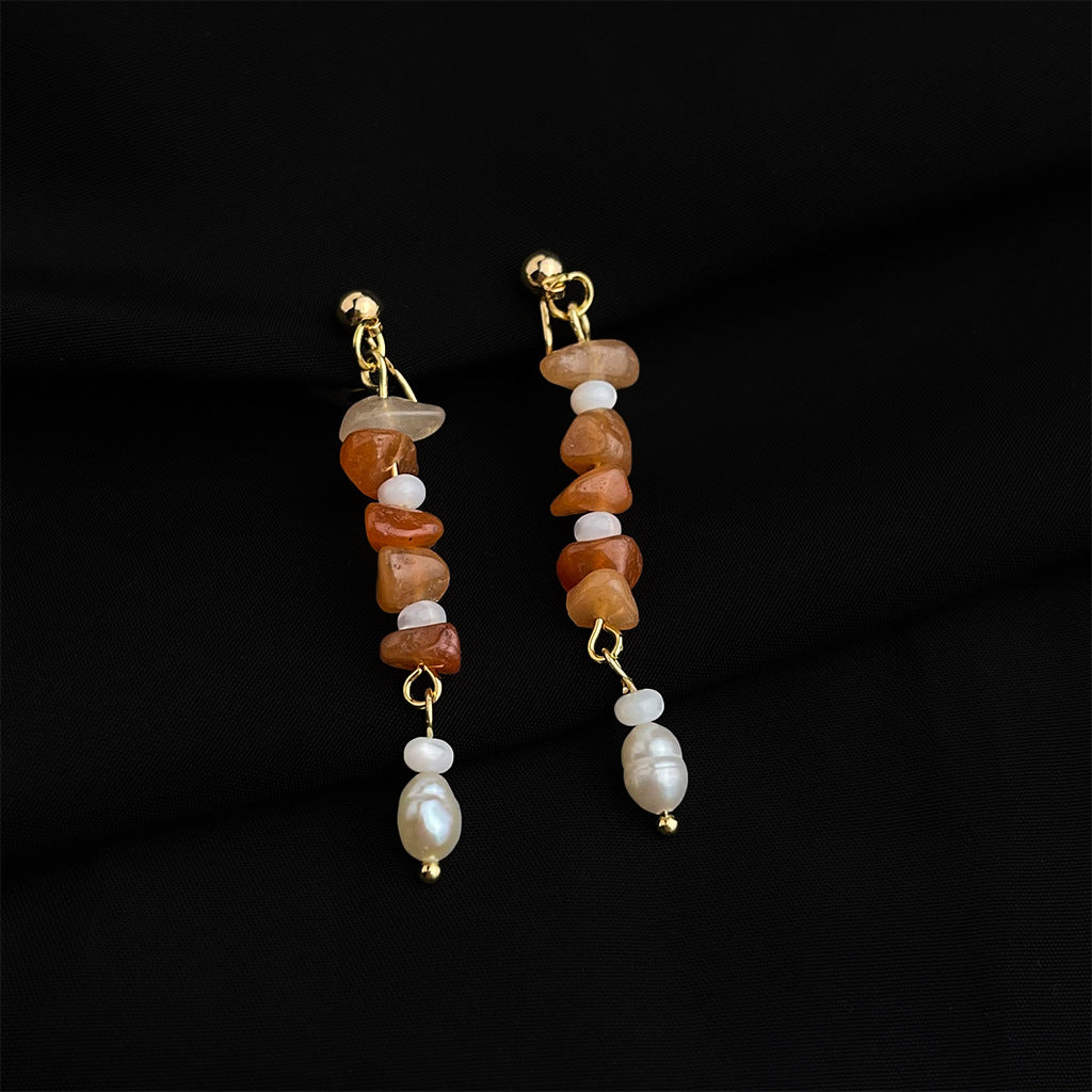 C관 - 18K 도금 에나멜 플라워 이어커프 귀걸이 [EJ0301S] 25.03-1