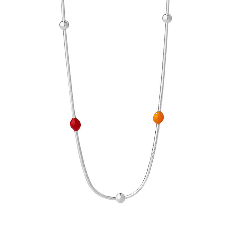 B관 - 925 실버 컬러 비즈 실버볼 목걸이 [YC2161N_1] 25.10-3