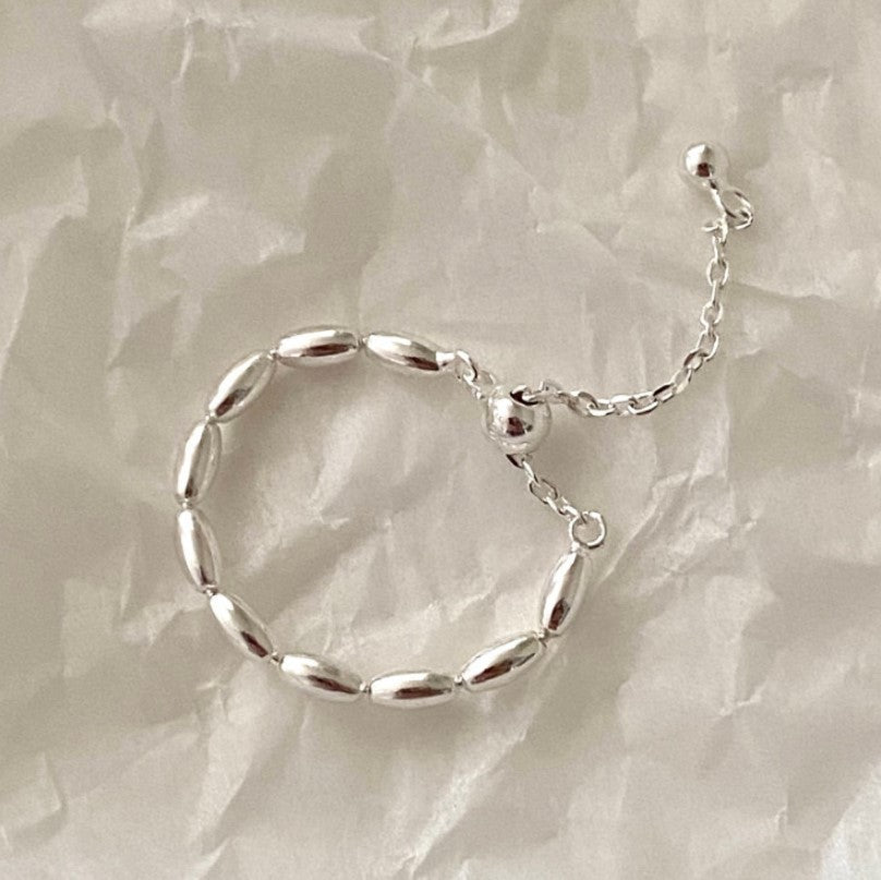 F관 - 925 실버 올리브 비즈 반지 [J1621] 25.12-1