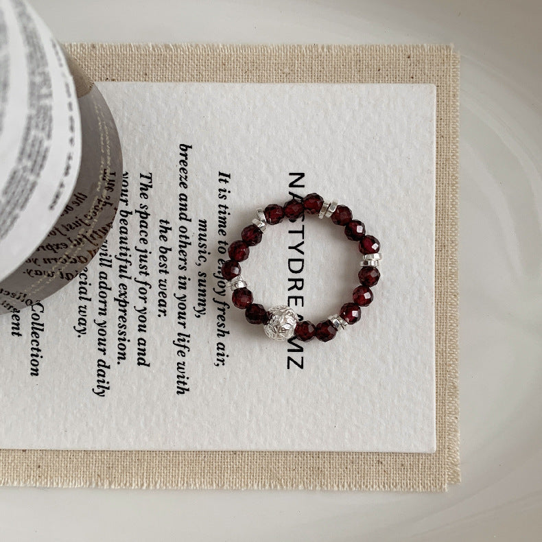 A관 - 아게이트 칼세도니 담수진주 비즈 925실버 반지 [RA] 25.11-4