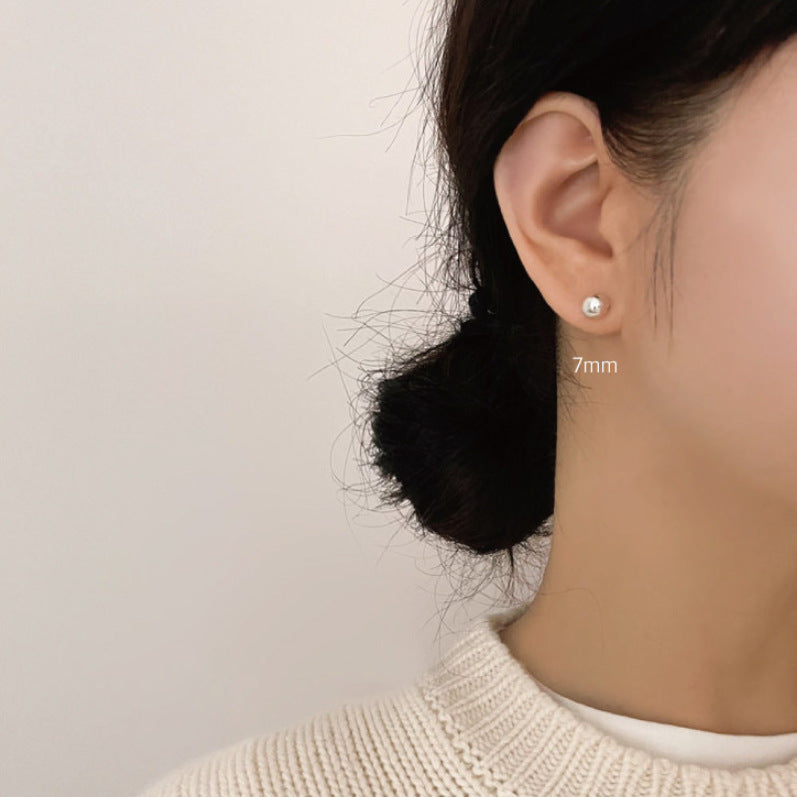 F관 - 925 실버 비즈 피어싱 귀걸이 [C876] 25.12-1