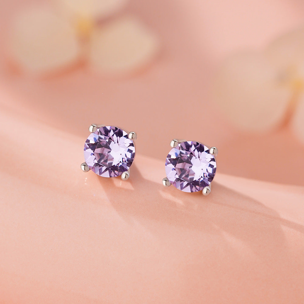 B관 - 999 실버 스와로스키 큐빅 귀걸이 [YC8779E_1] 25.12-2