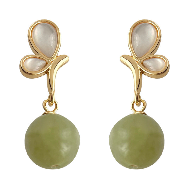 C관 - 자연석 진주 합성 터키석 핸드메이드 14K 도금 귀걸이 [4305] 24.06-2