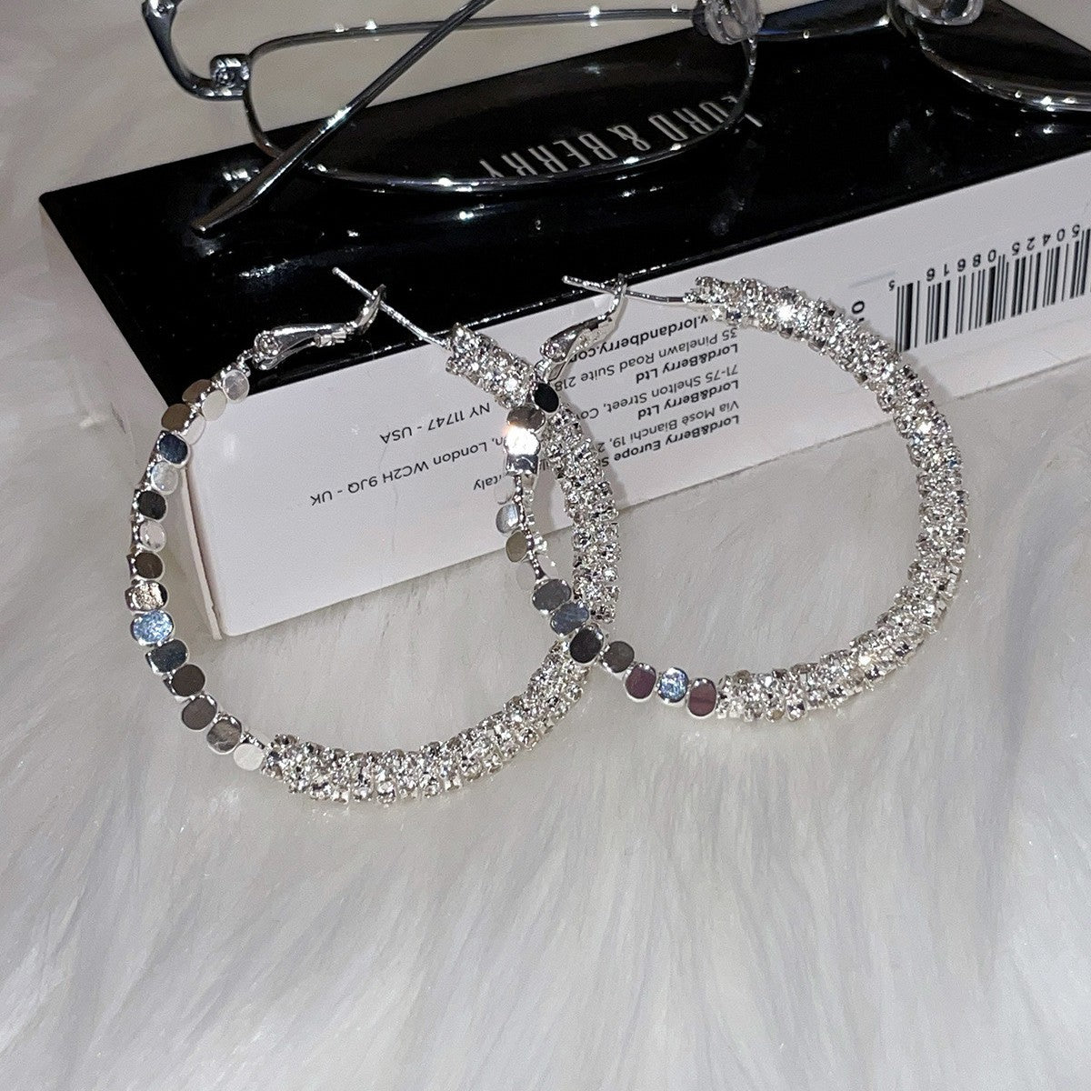 A관 - 블링블링 큐빅 빅 원형 귀걸이 [EH-4003] 25.10-1