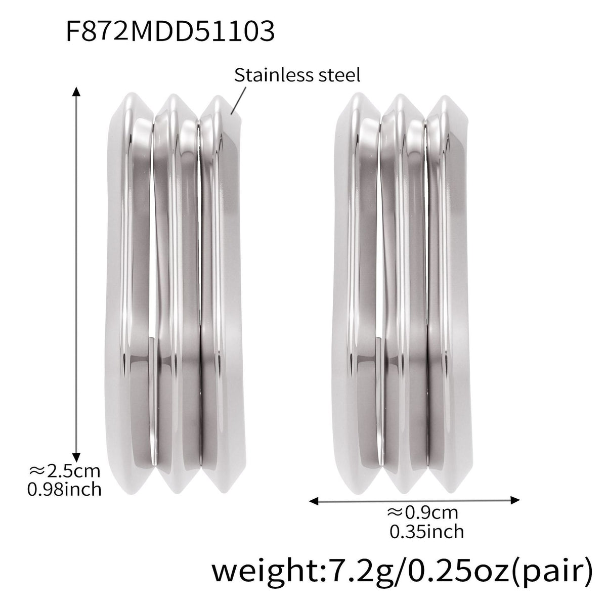 D관 - 스테인리스 18K 도금 레이어 하트 트위스트 귀걸이 [F753] 25.11-1