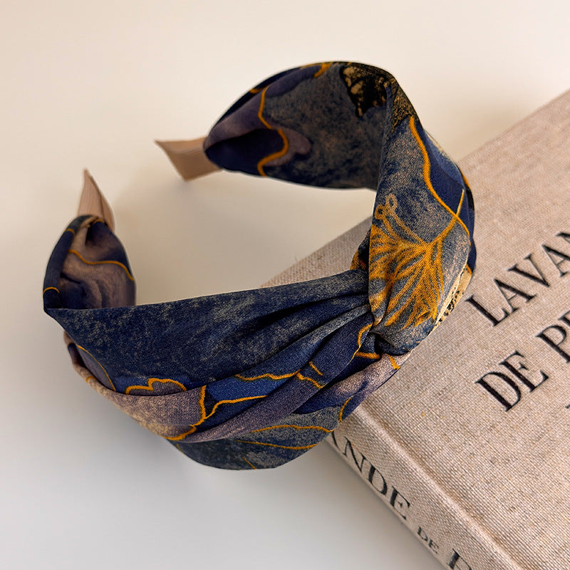 E관 - 패브릭 와이드 꼬임 머리띠 [27494] 25.09-4