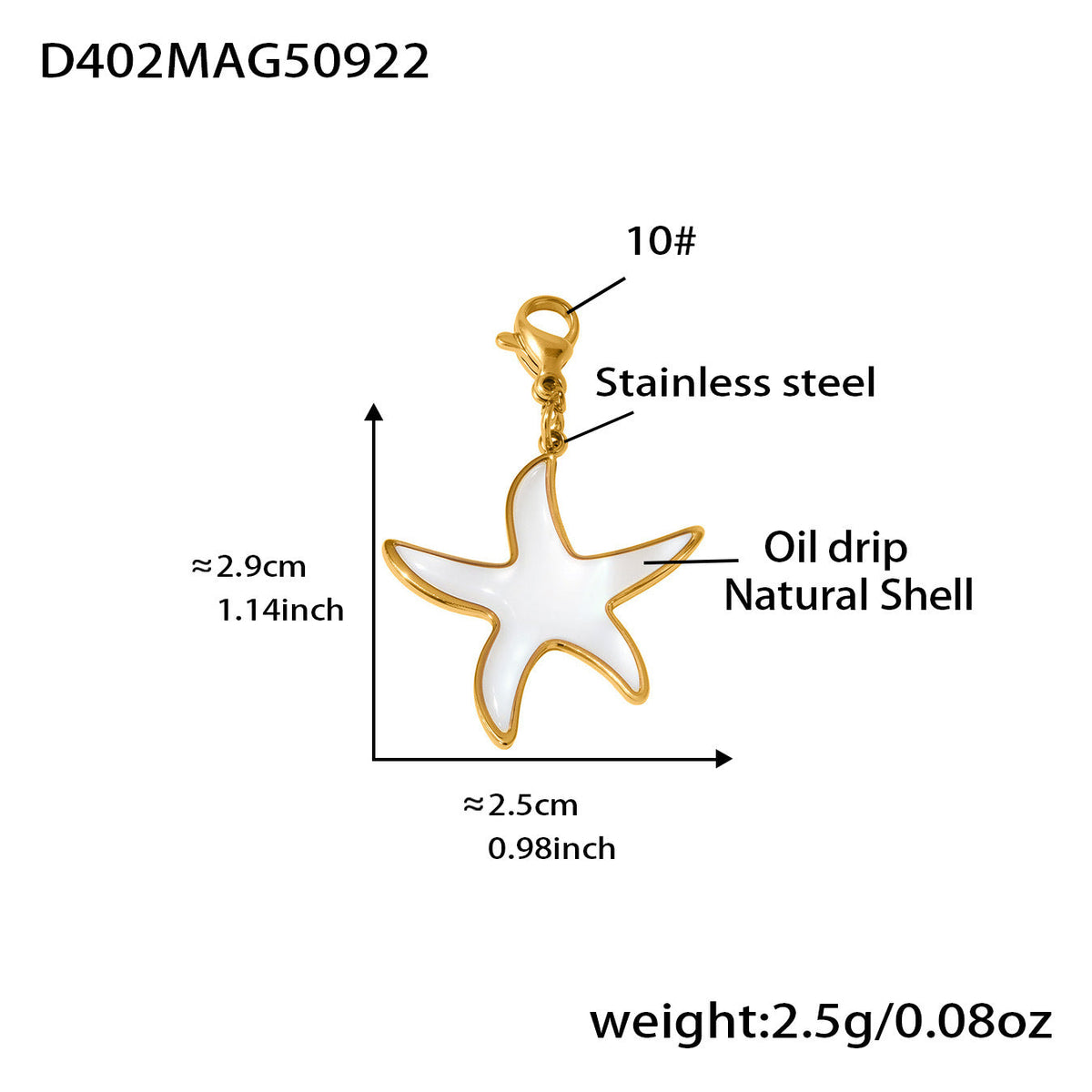 D관 - 천연 자개 에나멜 하트 별 펜던트 스테인리스 스틸 귀걸이 반지 [TXF410] 25.09-4