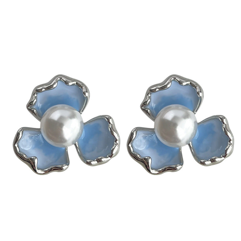 C관 - 숲 속 스타일 아이리스 은침 귀걸이 [4401] 24.06-4