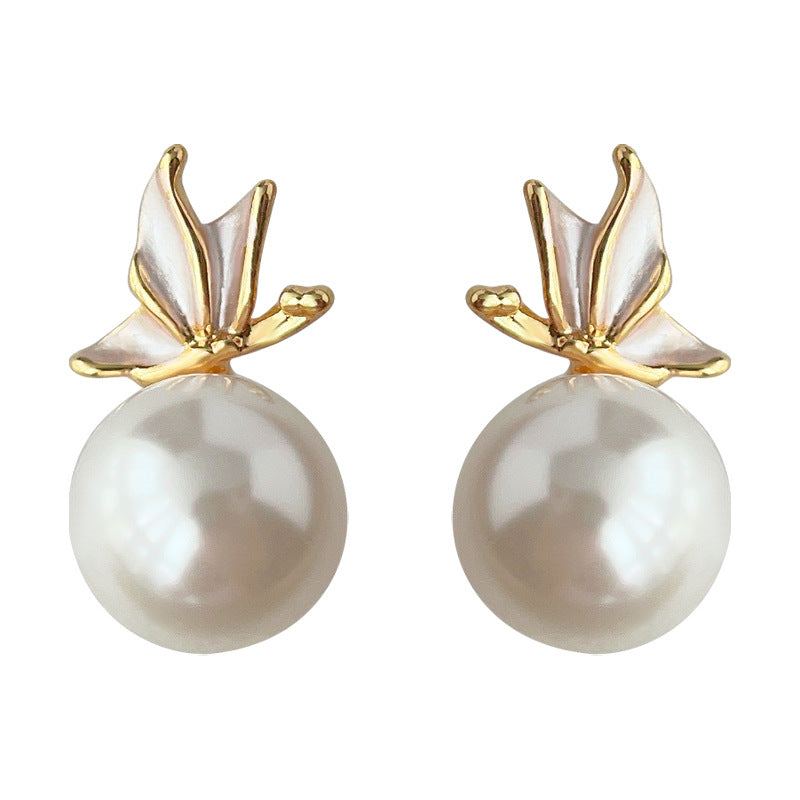 C관 - 14K 도금 글라스 진주 고급스러운 여름 귀걸이 [4294] 24.06-2