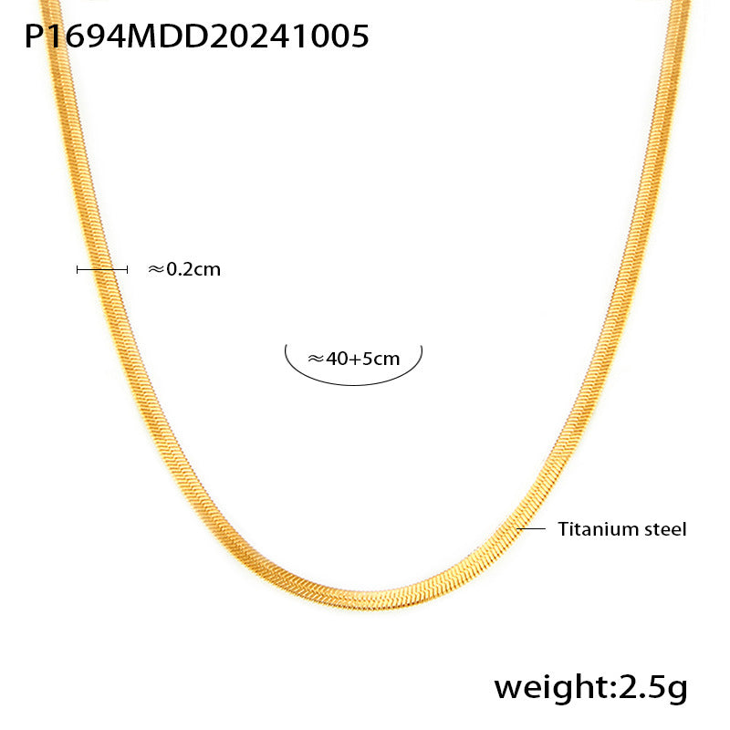 D관 - 하트 알파벳 maman 미세 큐빅 플라워 티타늄 스틸 이중 체인 목걸이 [P2073-P1694] 24.10-2