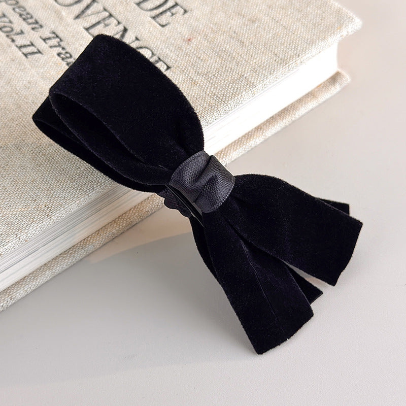 E관 - 벨벳 리본 모양 바나나 집게핀 [27757] 25.12-1