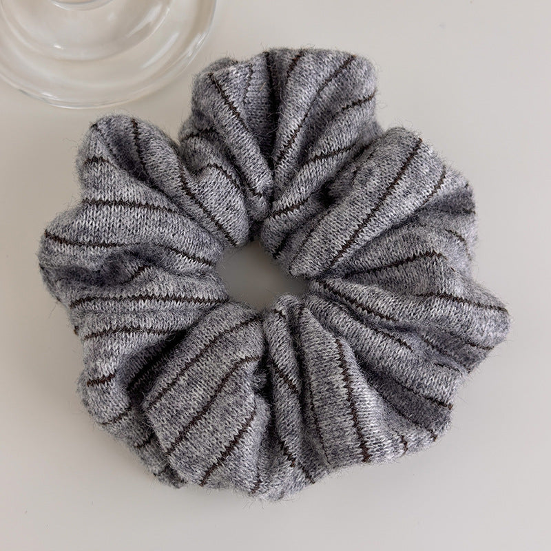 E관 - 사선 스트라이프 니트 울 머리띠 곱창 헤어밴드 [27523] 25.09-4