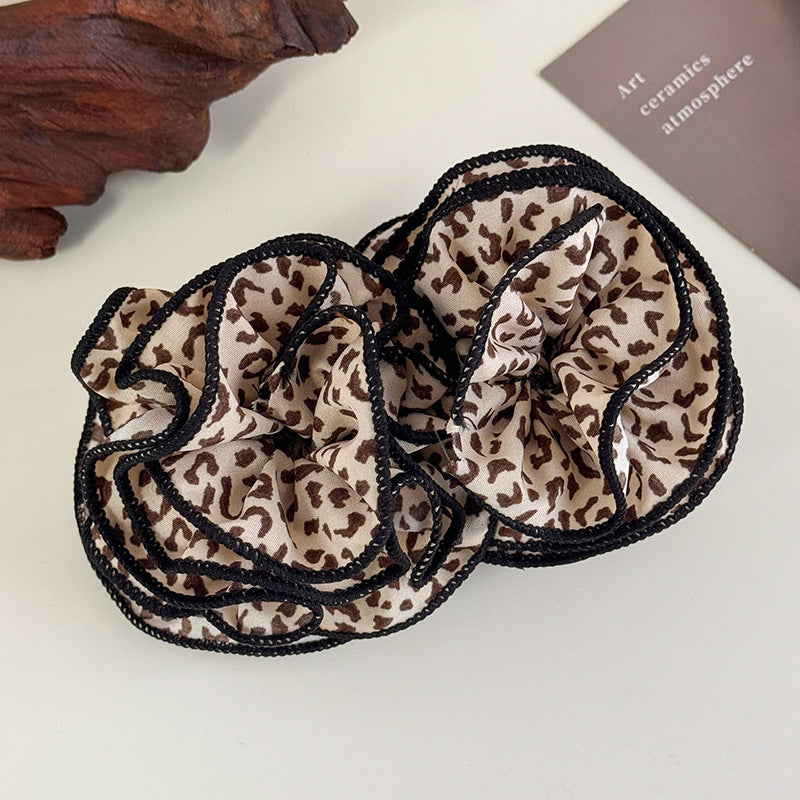 E관 - 호피 플라워 입체 디자인 집게핀 [27718] 25.11-4