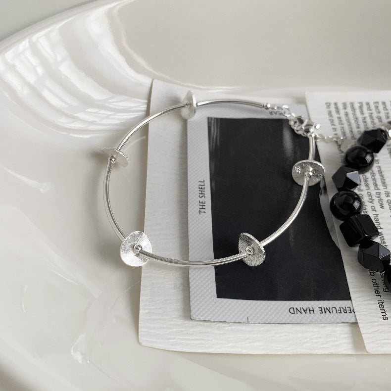 A관 - 십자가 흑마노 흑요석 925 실버 팔찌 [1512] 25.11-3