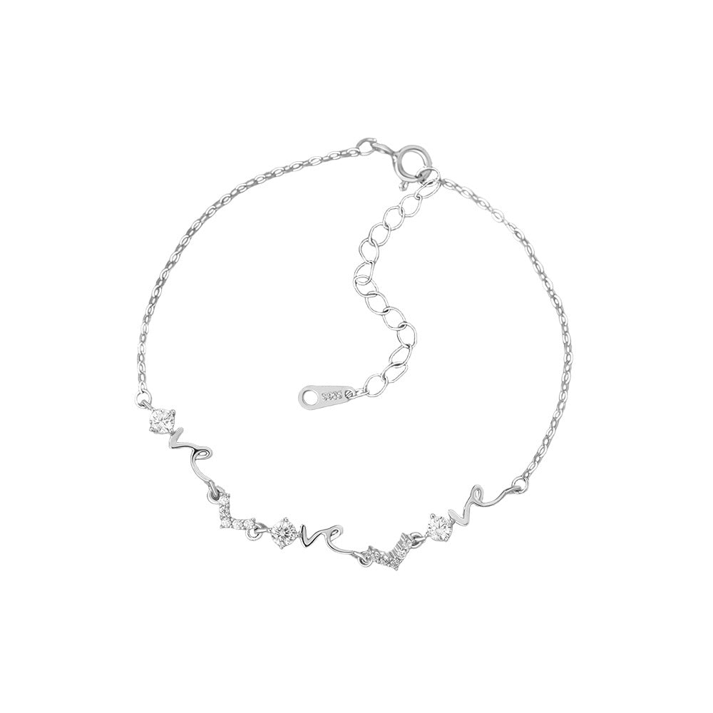 B관 - 925 실버 LOVE 이니셜 큐빅 목걸이 [YC4137SL_1] 25.12-3