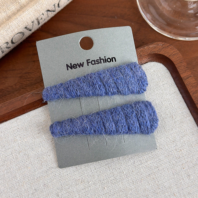 E관 - 가을겨울 컬러 털실 삼각형 헤어핀 [27652] 25.11-4