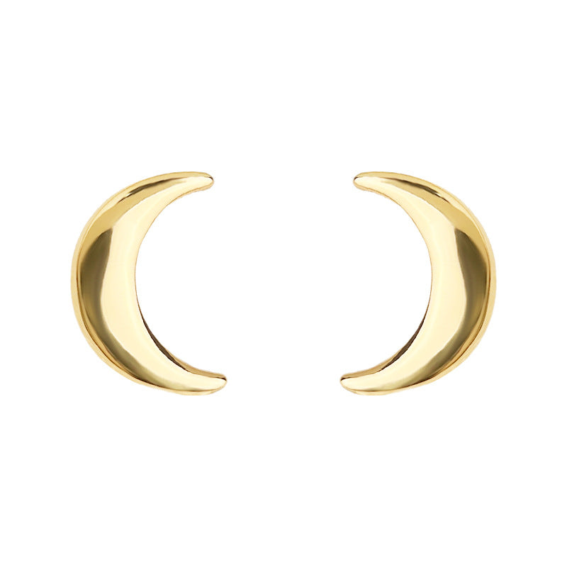 C관 - 초승달 디자인 14K 도금 925 은침 미니멀 귀걸이 [5687] 25.03-2