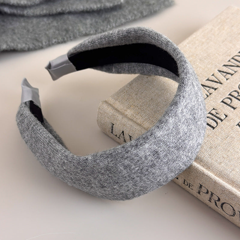 E관 - 도톰한 니트 디자인 와이드 머리띠 [27602] 25.10-4