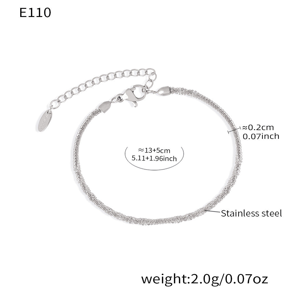 D관 - 스파클 체인 18K 도금 스테인리스 스틸 목걸이 팔찌 [P552] 25.12-2