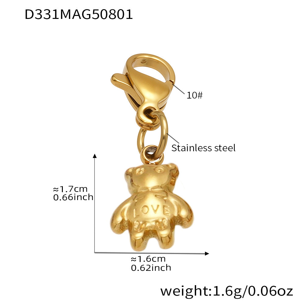 D관 - 18K 도금 체리 DIY 펜던트 스테인리스 스틸 목걸이 [P939] 25.08-2