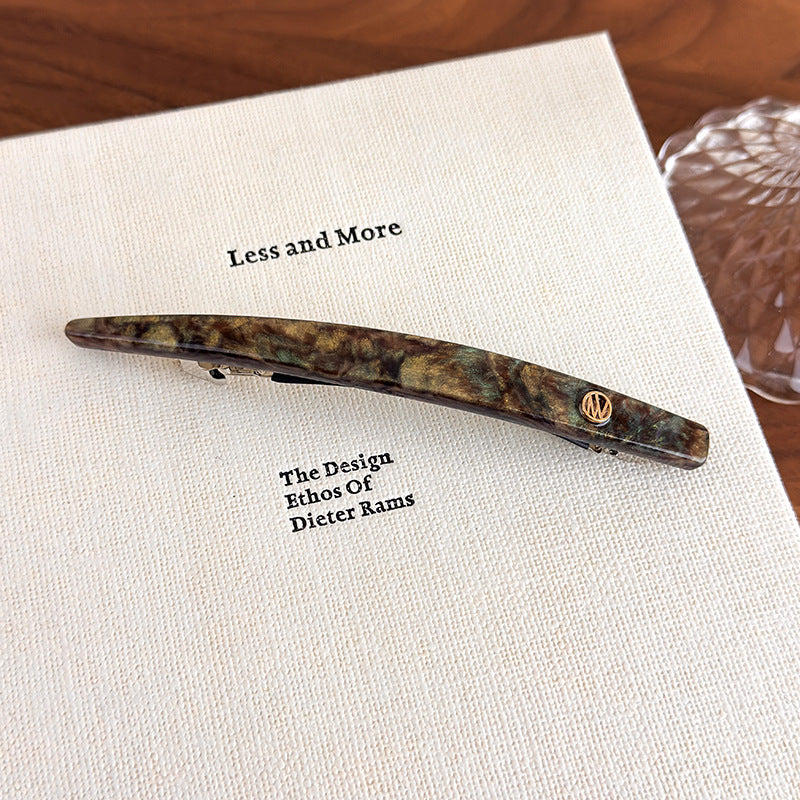 E관 - 일자형 골드 포인트 셀룰로이드 스프링 헤어핀 [27606] 25.10-4