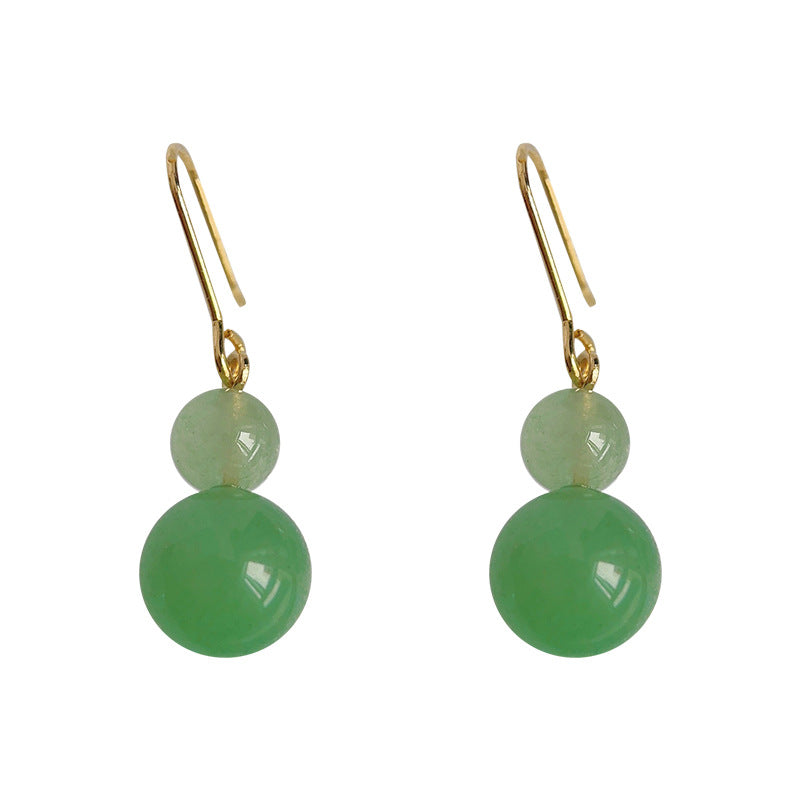 C관 - 고급스러운 아벤츄린 핸드메이드 작은 호리호리한 귀걸이 [3804] 24.05-2