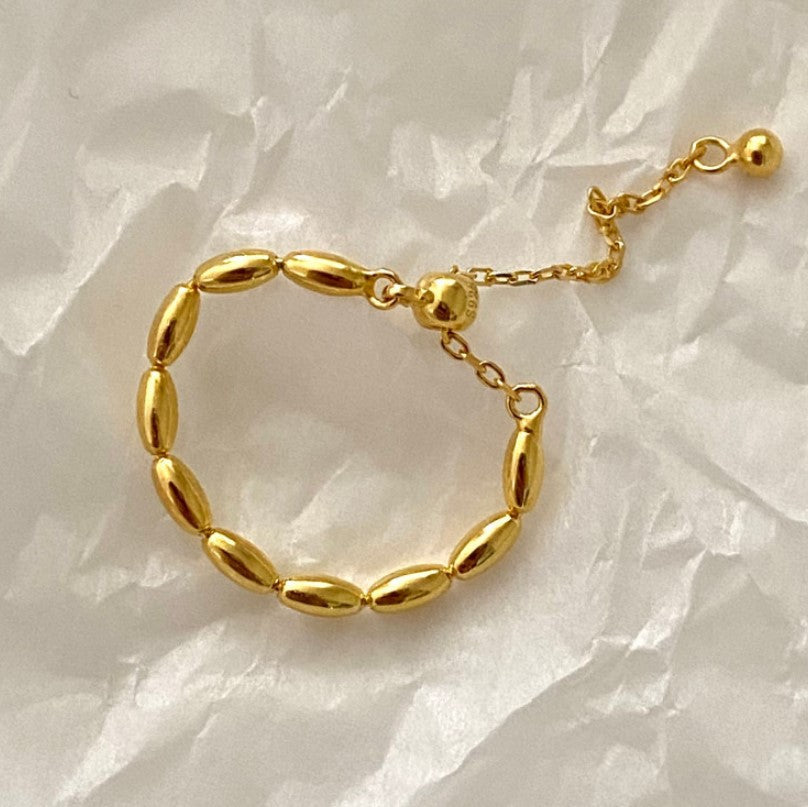 F관 - 925 실버 올리브 비즈 반지 [J1621] 25.12-1