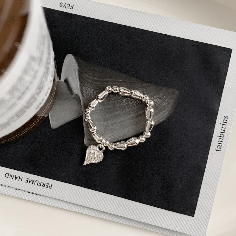 A관 - 클로버 십자가 하트 코끼리 미니 펜던트 925실버 비즈 반지 [RC] 25.11-4