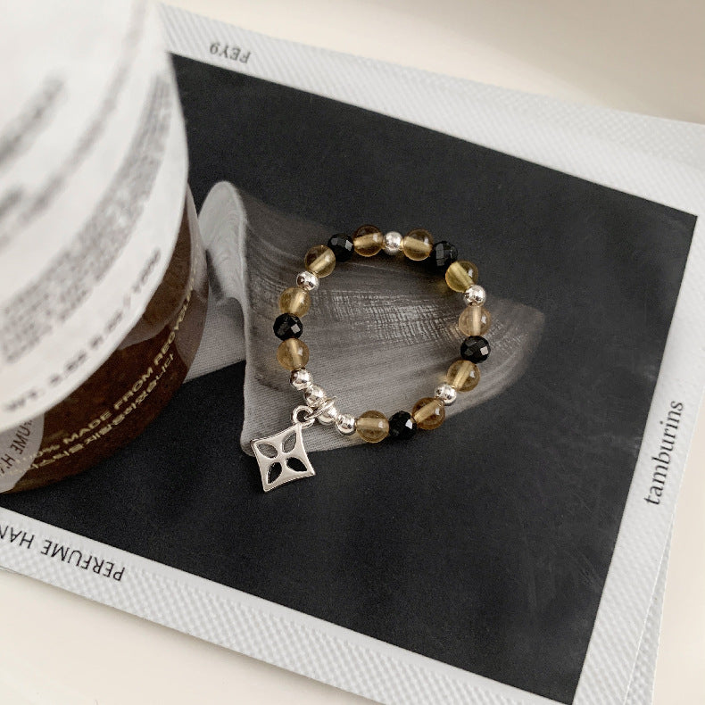 A관 - 클로버 십자가 하트 코끼리 미니 펜던트 925실버 비즈 반지 [RC] 25.11-4