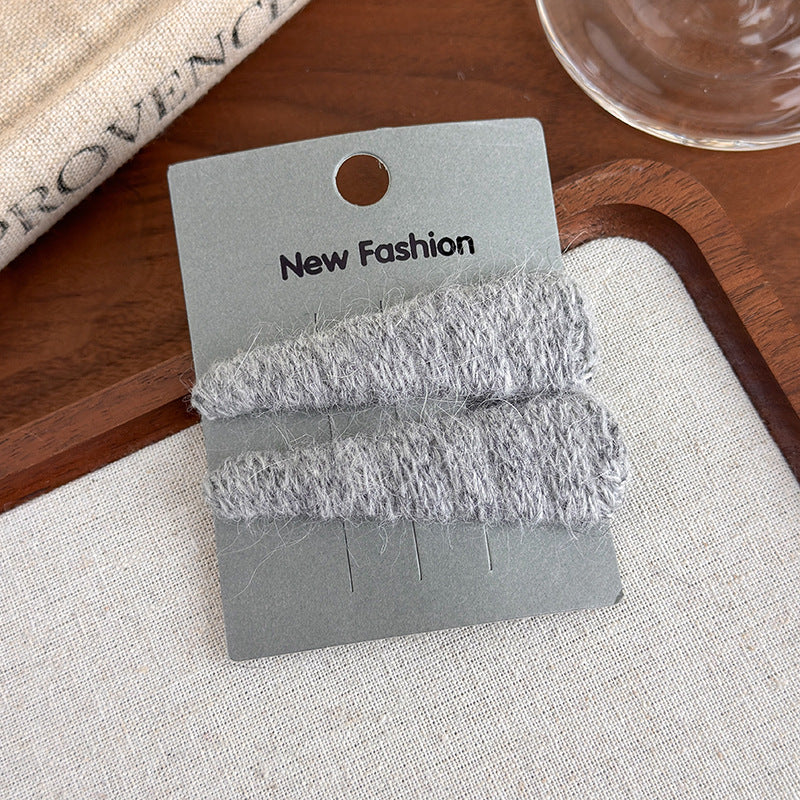 E관 - 가을겨울 컬러 털실 삼각형 헤어핀 [27652] 25.11-4