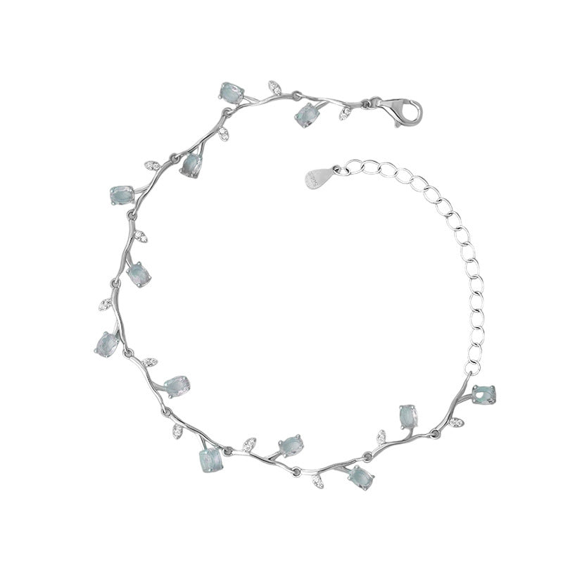 B관 - 925 실버 플라워 덩굴 큐빅 팔찌 [YC4383SL_1] 25.09-4