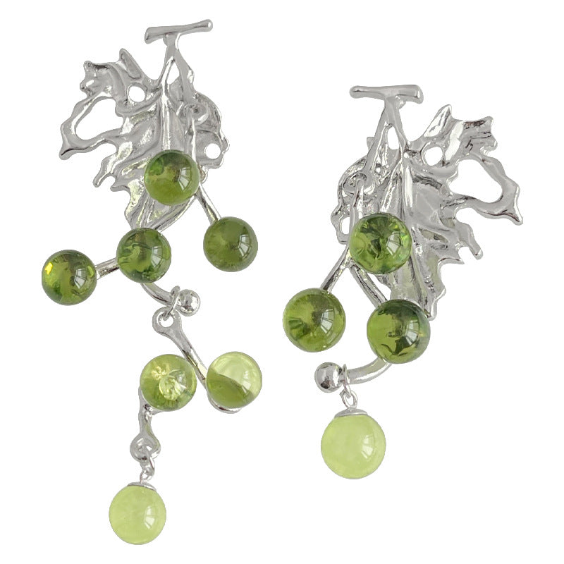 C관 - 과장된 포도 디자이너 독창적 스윗한 귀걸이 [4421] 24.07-1