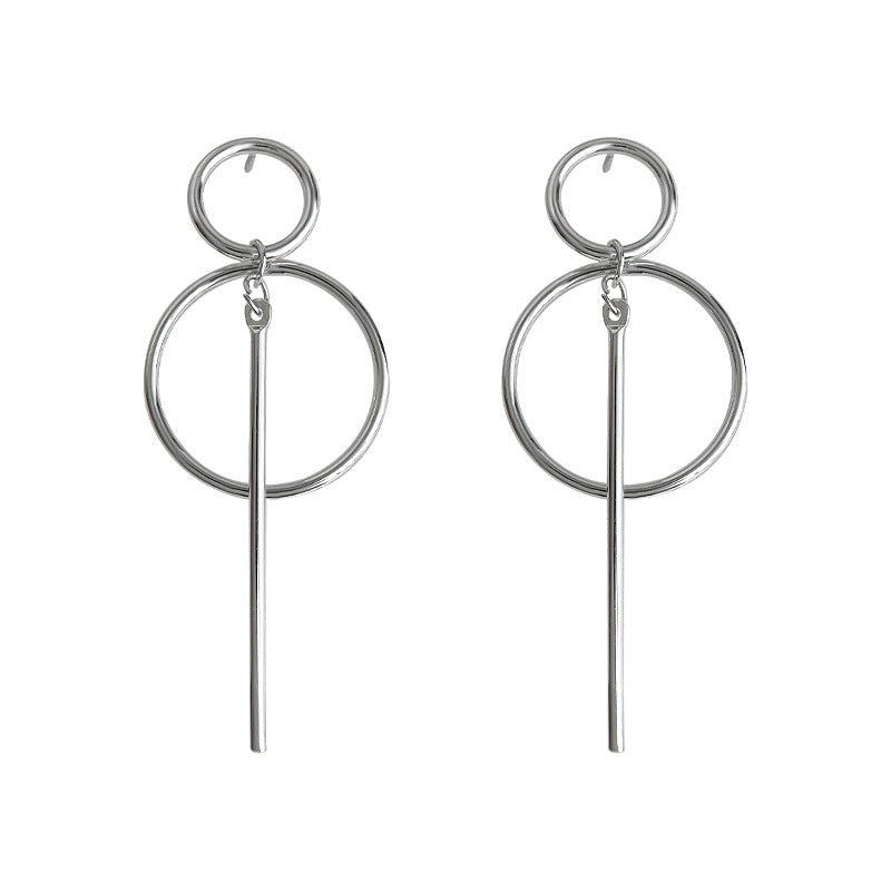 C관 - 핸드메이드 원형 기하학 디자인 925 은침 귀걸이 [7114] 25.11-3