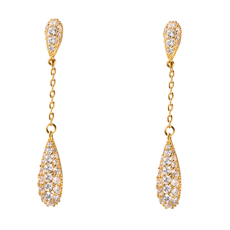 A관 - 롱 태슬 물방울 디자인 925 은침 귀걸이 [EH-2450-SJ] 25.12-1