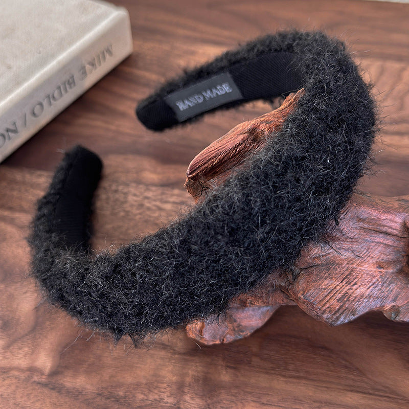 E관 - 가을 겨울 컬러 퍼 양털 머리띠 [26149] 25.12-1